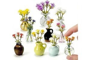 10-Pack Magnetic Mini Bud Vases Gift Set – Mixed Ceramic & Glass Holders for Fridge, Locker & Whiteboard – Upgraded Slam-Proo