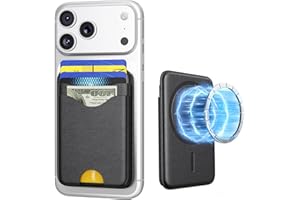 Nepagz Magnetic Mag-Safe Card Holder for MagSafe Wallet,RFID Leather Mag-Safe Accessories for iPhone, Phone Wallet for iPhone 17/16/15/14/13/12 Series, Not for Mini,Slim