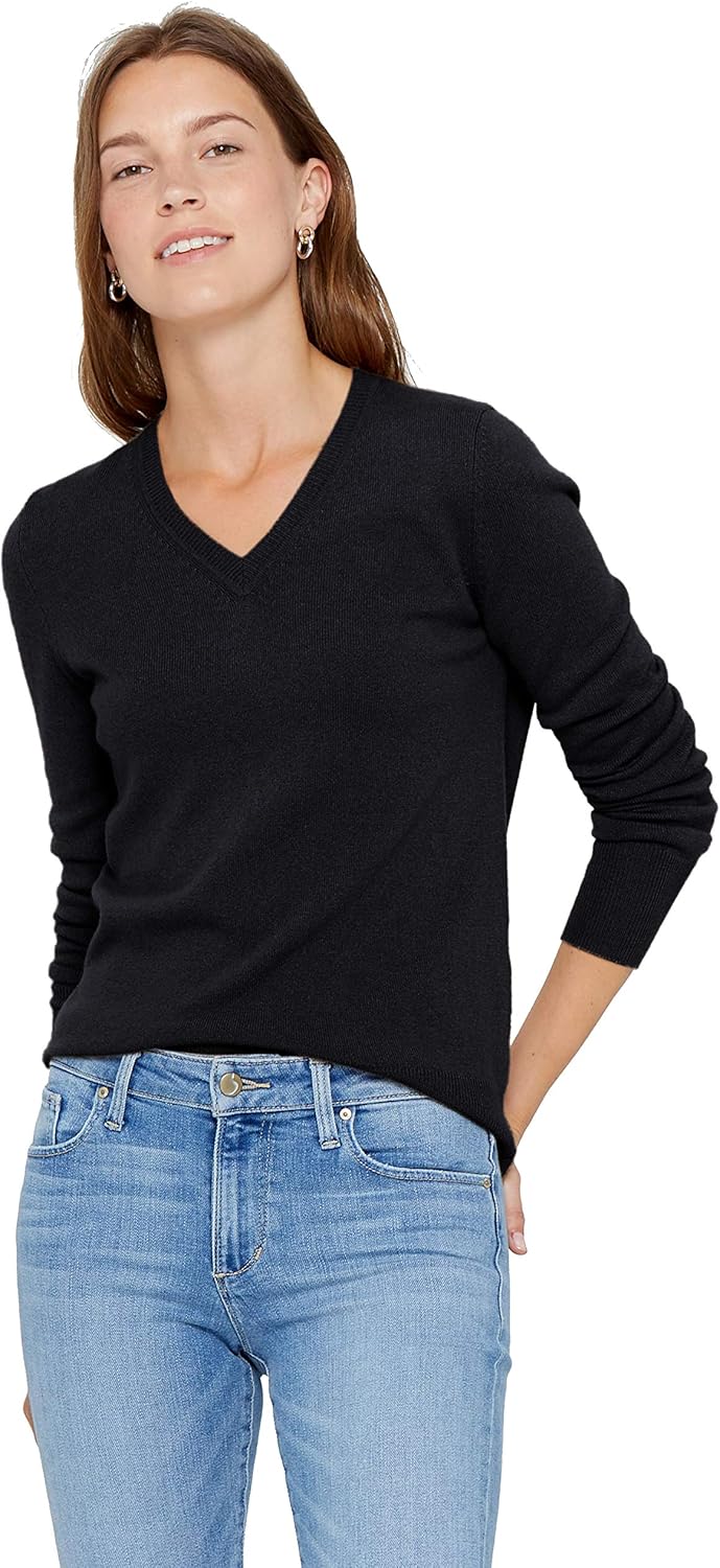State Cashmere Essential VNeck Sweater 100 Pure Cashmere Long Sleeve