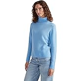 Style & Republic Women's 100% Cashmere Turtleneck Sweater, Regular Fit, Premium Knit Jumper for Autumn, Winter and Spring