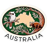 Australia Sticker 4 Inch City Travel Souvenir Destination - Waterproof Vinyl Decal for Laptop Water Bottle Car Tumbler - Durable Aesthetic Long-Lasting Stickers for Adults ID44990