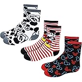 Disney Boys Socks - 10 Pack Crew Socks with Arch Support Featuring Cars, Toy Story, and Mickey Mouse Designs for Ages 7-13