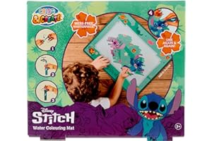 Disney Stitch Water Painting Mat, Reusable Aqua Drawing Mat for Children, Clean Painting Set Without Colour with Magic Water 
