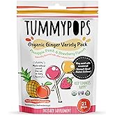 USDA Organic Tummypops Ginger Variety Pack (Pineapple, Peach, & Strawberry)