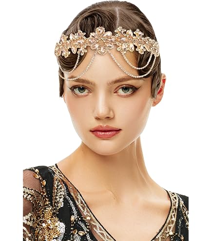 Amazon.com: BABEYOND 1920s Flapper Headpiece Roaring 20s  display picture 1