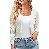 Othyroce Shrug Sweaters for Women Open Front Lightweight Crochet Knit Sweater Cardigans S-XL