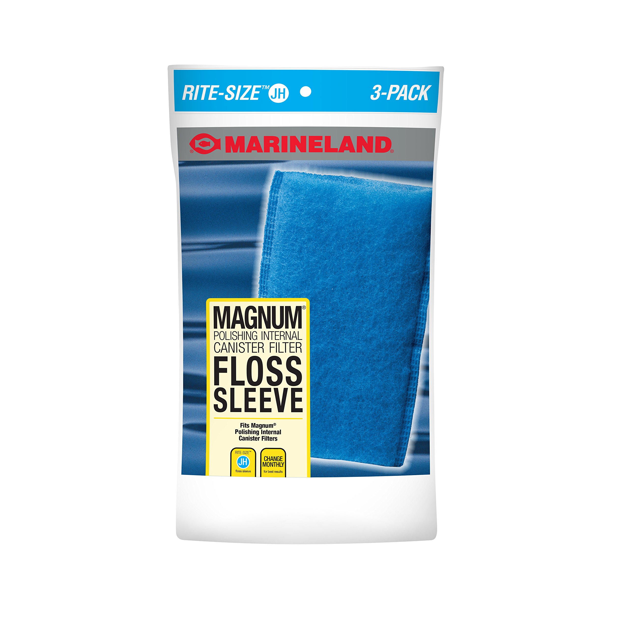 MarineLand ML90769 JH Floss Sleeve Magnum Polishing Internal Filter (3 Pack)