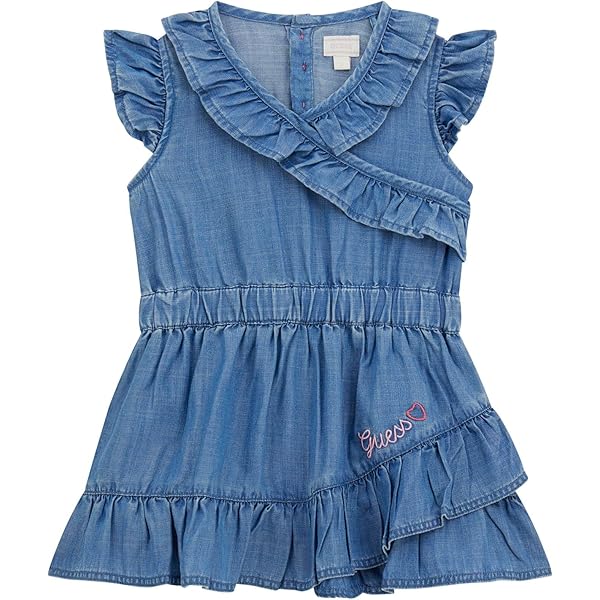 Amazon.com: Guess Girls Sleeveless Denim Dress, Medium Reverse Blue Wash,  2: Clothing, Shoes & Jewelry