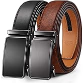 Zitahli Mens belt 2 Pack - Men Leather Belt Design for Work Business and Casual Golf Jeans-Men's Accessories Gifts for Men