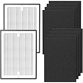 LV-H126 Replacement Filter Compatible with Levoit LV-H126 Air Puri-fier, 2 PACK HEPA Filters and 8 Extra Activated Carbon Pre-filters, Fit Parts No. LV-H126-RF