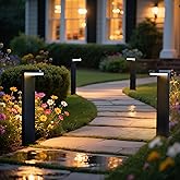 VerLuce - Solar Pathway Lights - Walkway Solar Lights for Outside - PIR Sensor & Two Lighting Modes - Rechargeable Battery La