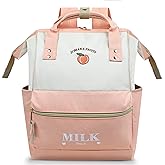 ZOMAKE 15.6 Inch Travel Laptop Backpack for Women Men - Anti Theft Water Resistant Bag Daypack - Computer Bag Business Work Cute Backpacks(Peach)