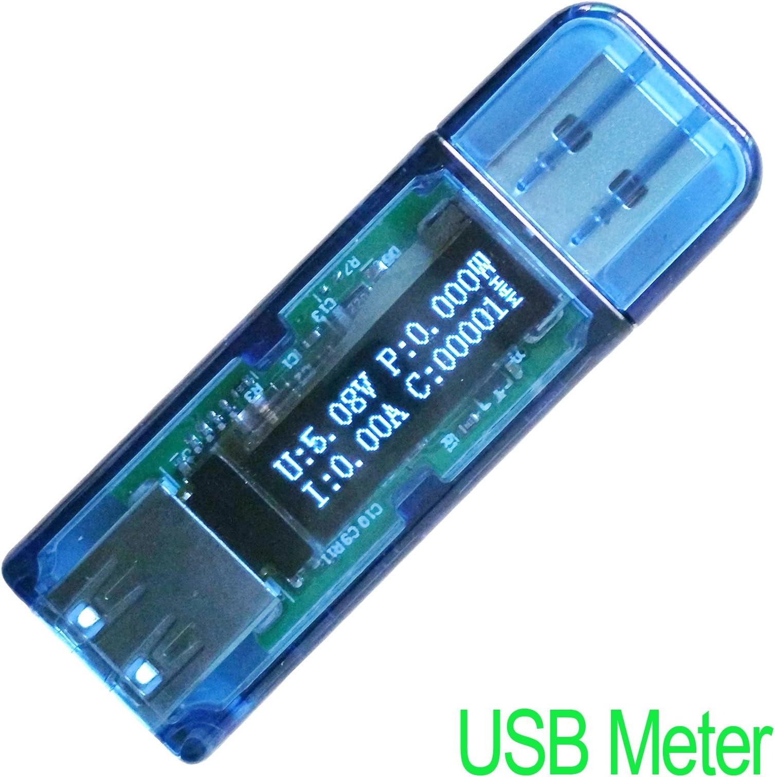 EFORBEST OLED USB Detector Voltmeter Current Power Capacity Tester, Mini USB Meter Measurement Range: DC 0.00-3.00 A; DC 3.70-13.0 V; 0-99999mAh; 0-30.00W
