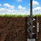 VIDETOL 10X60cm Manual Fence Post Auger with Non-Slip Handle view 4