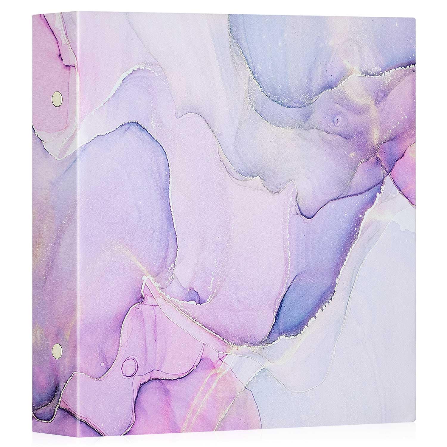 Lanpn Photo Album 6x4 1000 Pockets, Extra Large Big Capacity Leather Hardcover Large Photo Book that Holds 1000 Vertical and horizontal Pictures Pink Purple