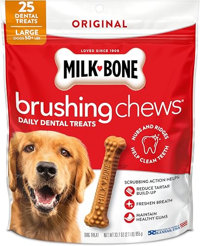 Milk-Bone Brushing Chews golosinas dentales diarias para perros, sabor — Golosinas