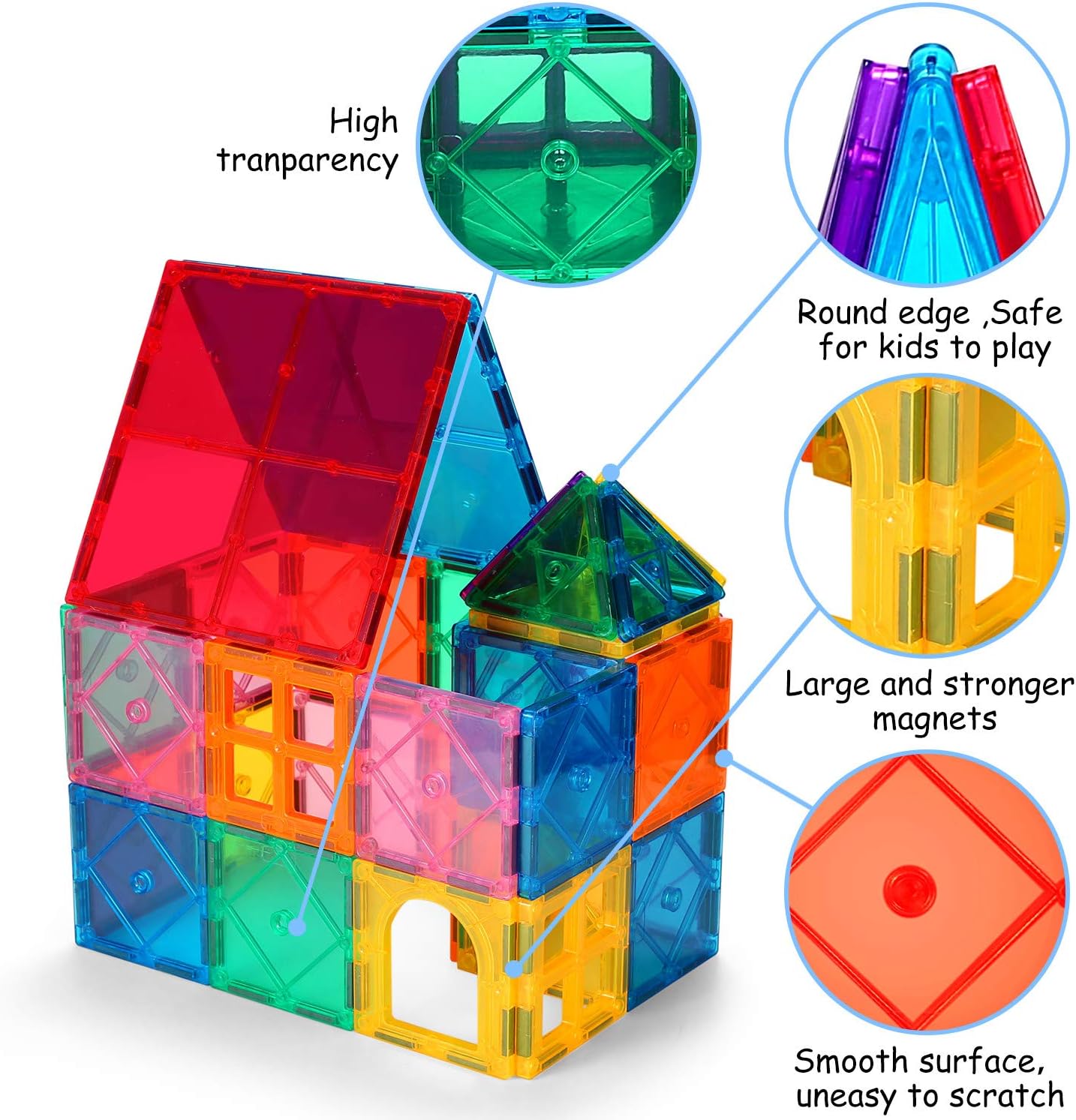 VATENIC 120PCS Kids Magnetic Tiles Building Blocks Set 3D Color Magnetic Blocks Toys for Kids Children,Educational Learning Toys Birthday Gifts for Boys Girls Age 3 4 5 6 7 8 9 10 Year Old: Toys & Games