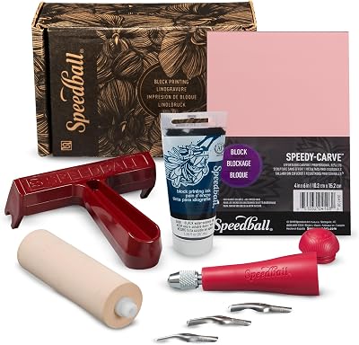Speedball Block Printing Starter Kit - Premium Cutters & Comfort Grip