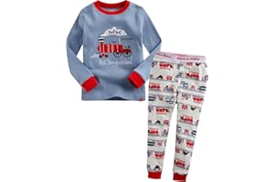 VAENAIT BABY 12M-12Y Infant Kids Junior Boys Girls Animal Truck Rabbit Character 100% Cotton Pajamas Set