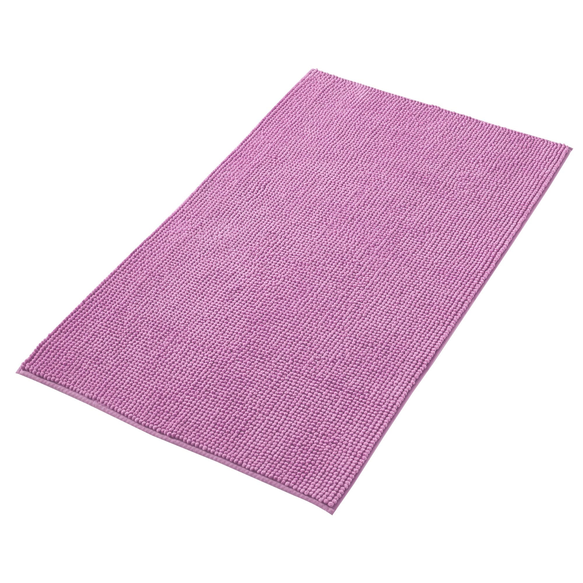 Decomira Non-Slip Chenille Bath Mat | Super absorbent and machine washable Bathroom Mat | For bathroom, shower, bathtub or as toilet mat | Purple - 70x120 cm