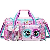 Kids Duffle Bag Girls Travel Bag for Kids Overnight Bag for Girls Dance Bag for Girl Weekender Bag Gym Bag with Shoe Compartment