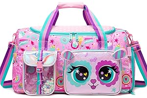ORUIJI Kids Duffle Bag Girls Travel Bag for Kids Overnight Bag for Girls Dance Bag for Girls Weekender Bag Gym Bag with Shoe Compartment