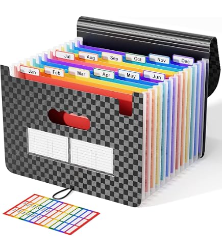 Amazon.com : ABC life 26-Pocket Accordion File Organizer, High