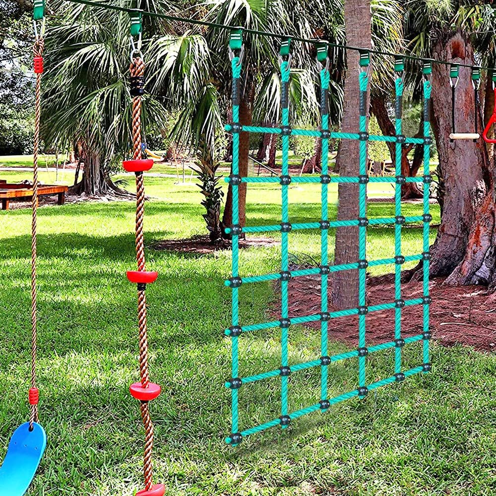 BeneLabel Climbing Cargo Net, Indoor Climbing net, Outdoor Cargo Webbing Net, Military Climbing Cargo Net, 100% Nylon Material Rope Ladder, Corrosion Resistance, 49" x 77": Toys & Games