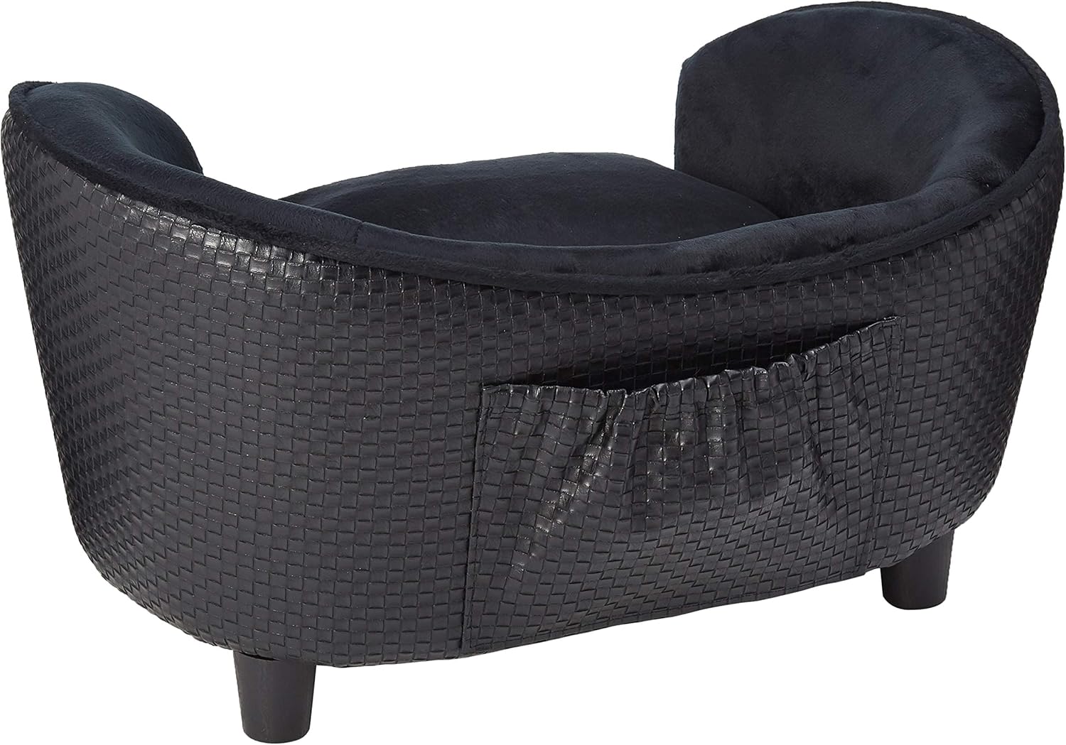 Enchanted Home Pet Ultra Plush Snuggle Bed, 26.5 by 16 by 16-Inch, Black Basket : Pet Beds : Pet Supplies