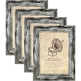 TKYGU 5x7 Picture Frames Set of 4 Vintage Photo Frame, Rustic Retro Photo Frame with Real Glass,Decorative Art Wall Mount and Tabletop Display Family Friends Wedding Gift