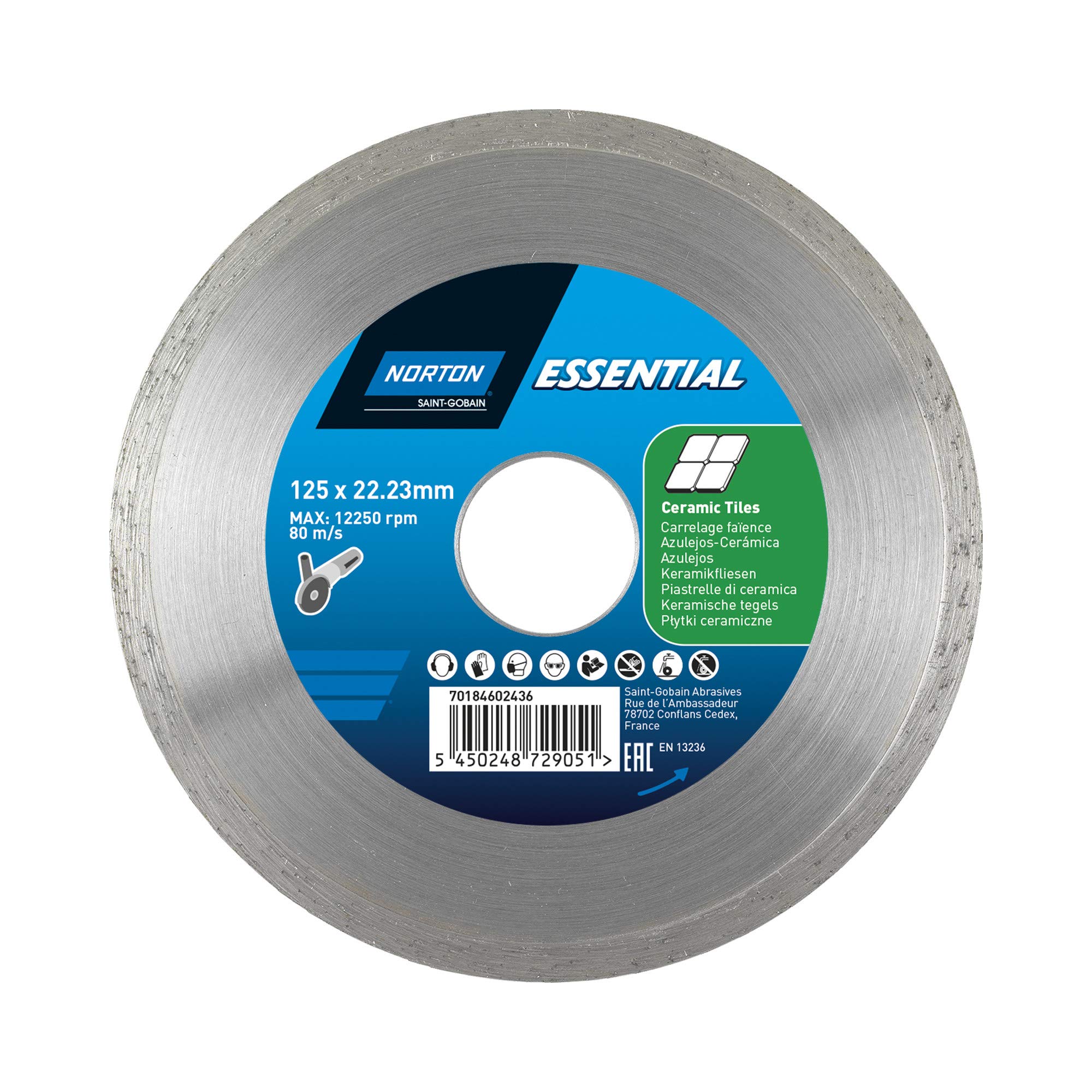 Diamond Blade Norton Essential Ceram-125x22.23-5x1.7