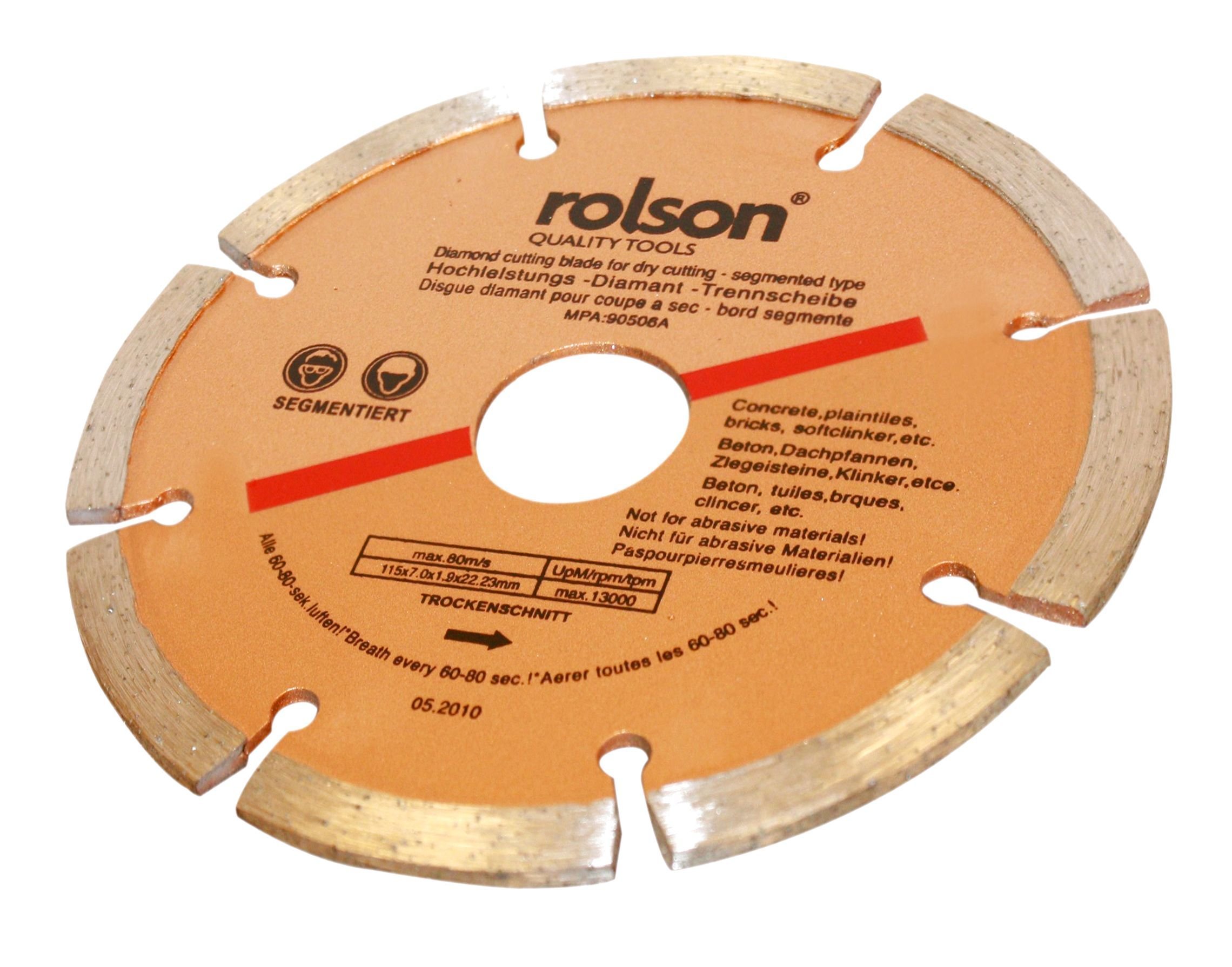 Rolson 24394 115 mm Diamond Tipped Segmented Blade