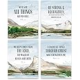 I Can Do All Things Through Christ - Inspirational Scripture Wall Art Set - 4-Piece Christian Decor - Joshua 1 9 'Be Strong and Courageous' - Bible Verse Wall Art - 8x10 Unframed Posters