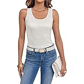 Fazortev Women's Sequin Tank Tops Sleeveless Scoop Neck Sparkly Sexy Party Camisole Vest