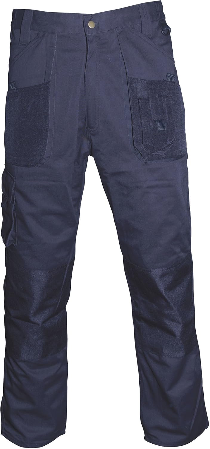 black cargo work trousers