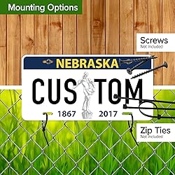 Custom Nebraska License Plate, Personalized License