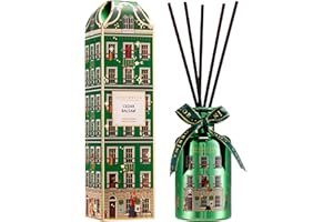 COCORRÍNA Reed Diffuser - Cedar Balsam 6.7 fl oz Chirstmas Reed Diffuser with 8 Sticks Home Fragrance Bathroom Shelf Decor (Festive House Collection)