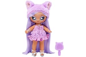 Na! Na! Na! Surprise Sweetest Gems™ Valentina Lovely 7.5" Fashion Doll Amethyst Birthstone Inspired with Purple Hair, Satin Dress & Brush, Poseable, Great Toy Gift Kids Girls Boys Ages 5 6 7 8+ Years