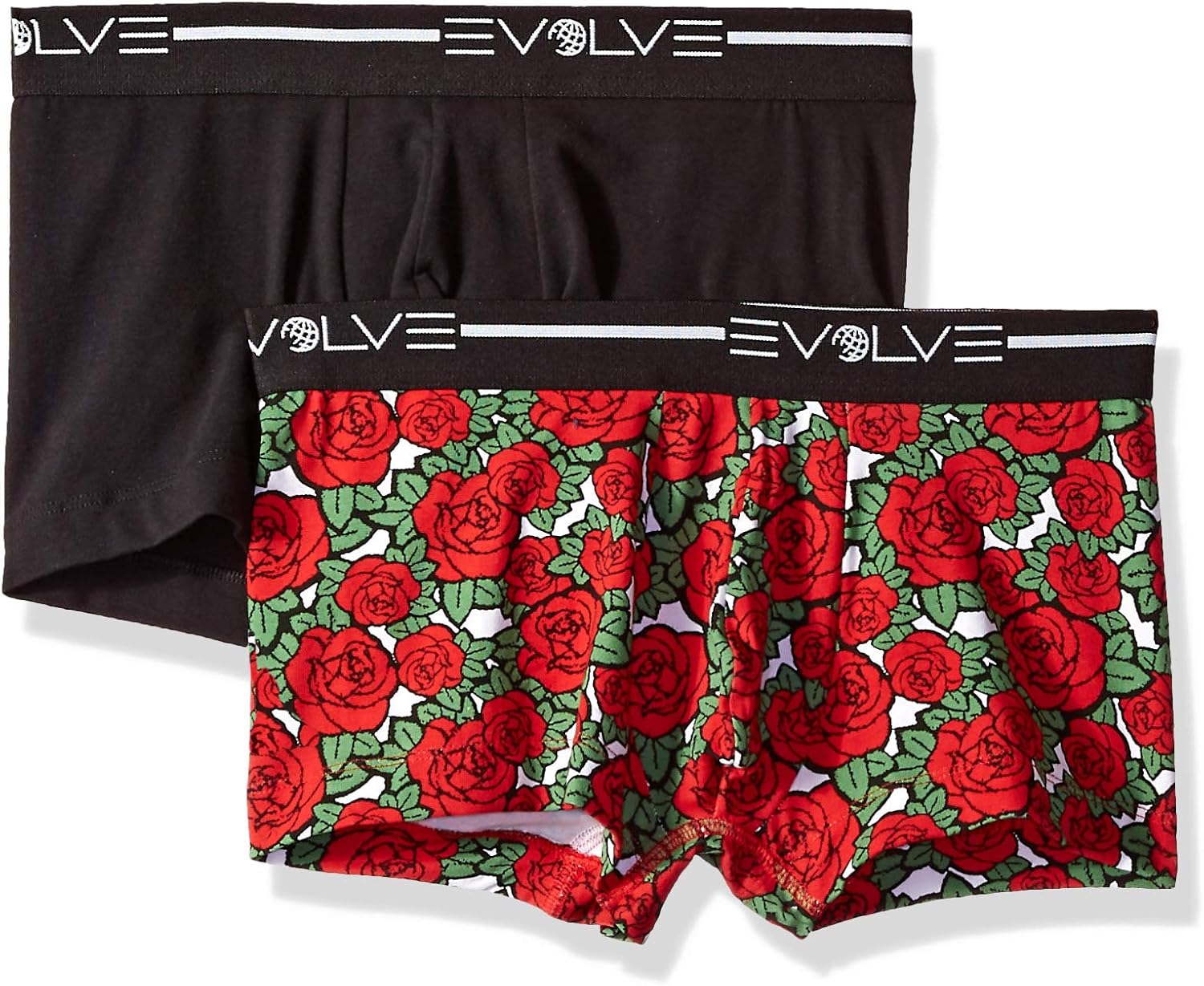 Evolve Men's Cotton Stretch No Show Trunk Underwear Multipack: Clothing