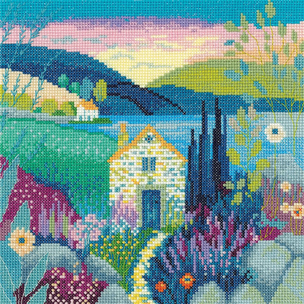Heritage Crafts Cross Stitch Kit – Peaceful Retreat (Aida)
