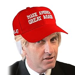 ALLAURA Blonde Donald Wig + Red MAGA Cap + Ear