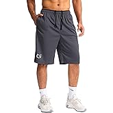 G Gradual Men's Basketball Shorts with Zipper Pockets Lightweight Quick Dry 11" Long Shorts for Men Athletic Gym