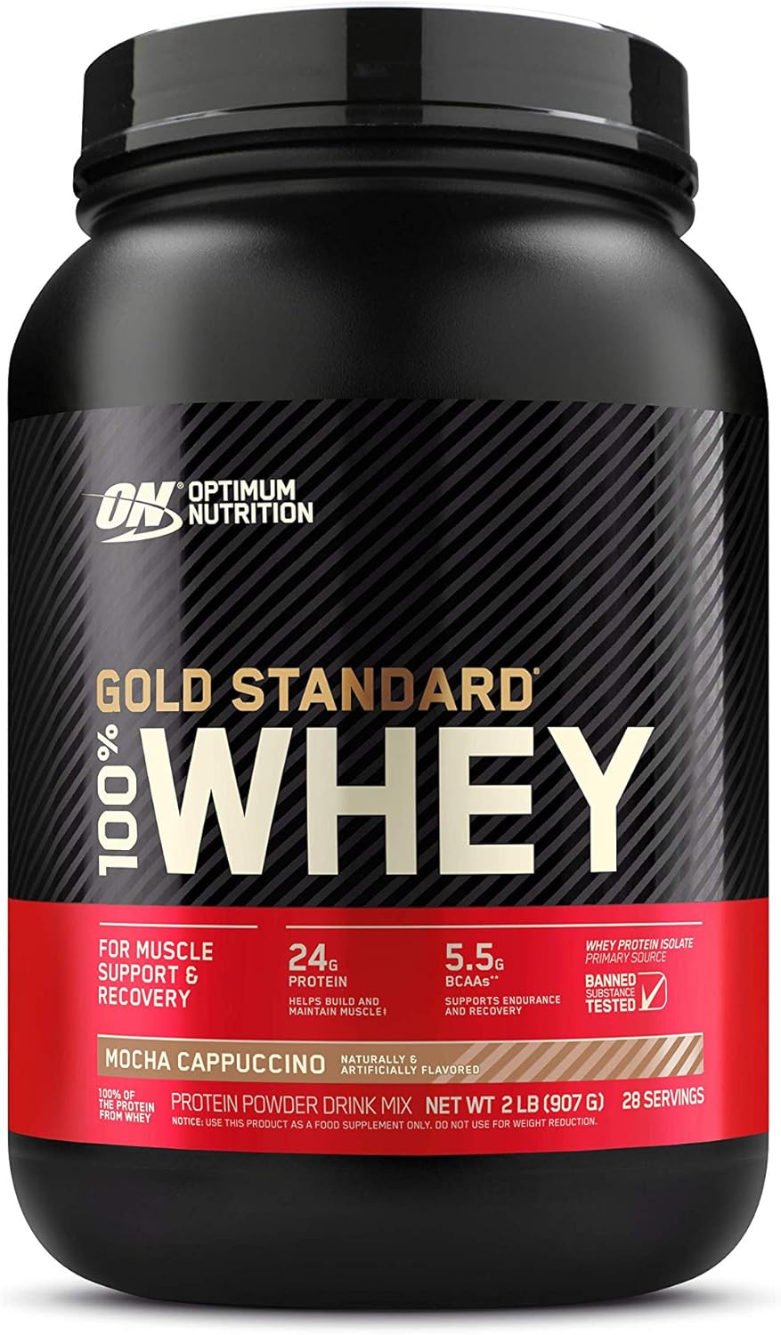 Optimum Nutrition Gold Standard 100% Whey Protein Powder, Mocha Cappuccino, 2 Pound (Packaging May Vary): Health & Personal Care