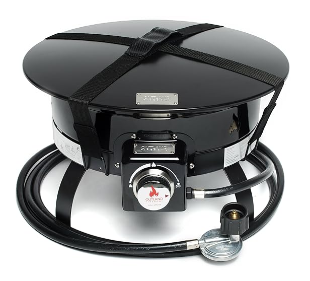 Outland Firebowl 893 Deluxe Portable Propane Gas Fire Pit with Cover & Carry Kit, 19-Inch Diameter 58,000 BTU