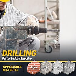 TGFTGF 17-Piece SDS Plus Rotary Hammer Drill Bits