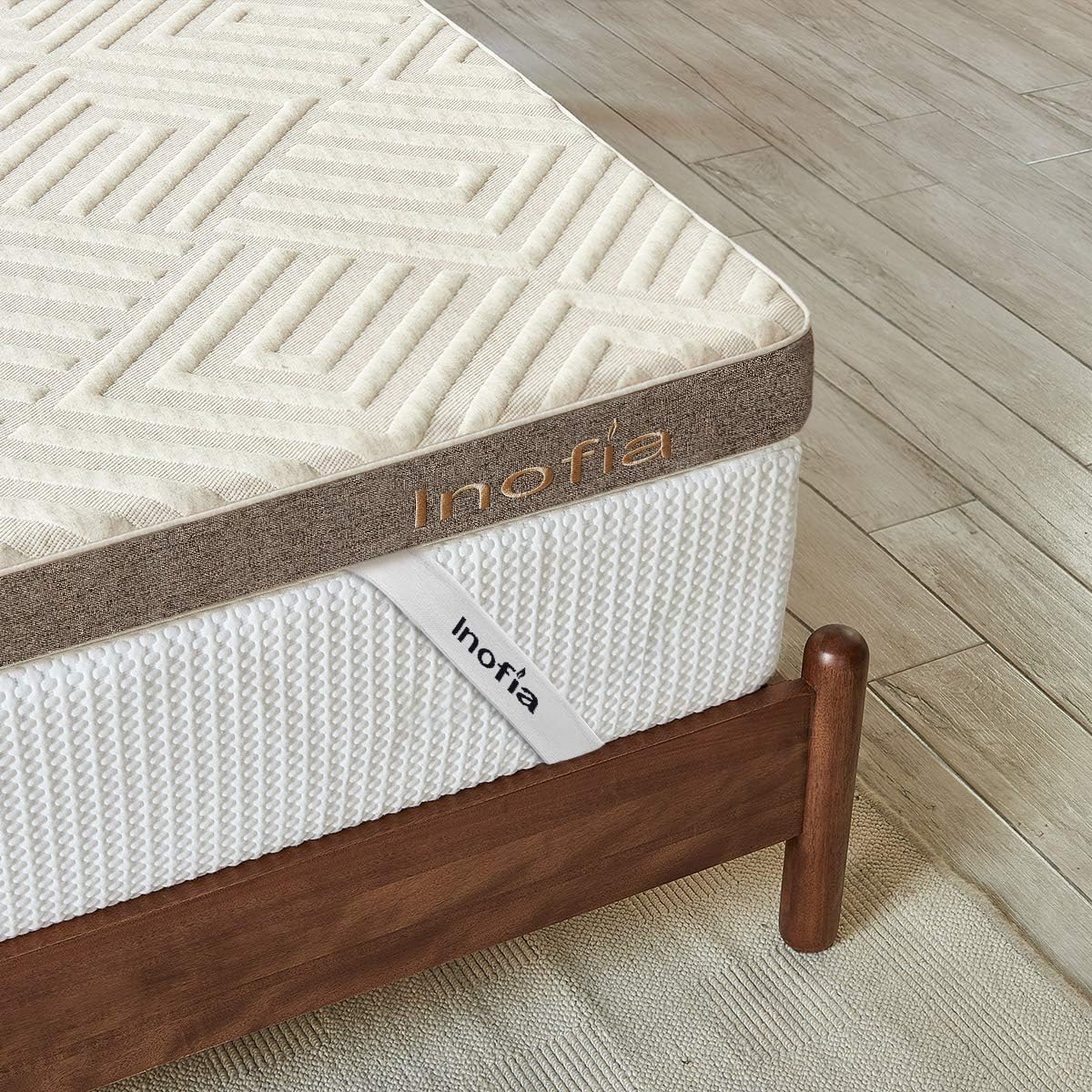 Inofia Mattress Topper Single, 3" LATEXPUR Bed Topper with Storage Bag and Cover, Natural Latex Comfort | Pressure Relief, 2 Layer Support System, 100-Night Risk-Free Trial (90x190cm)
