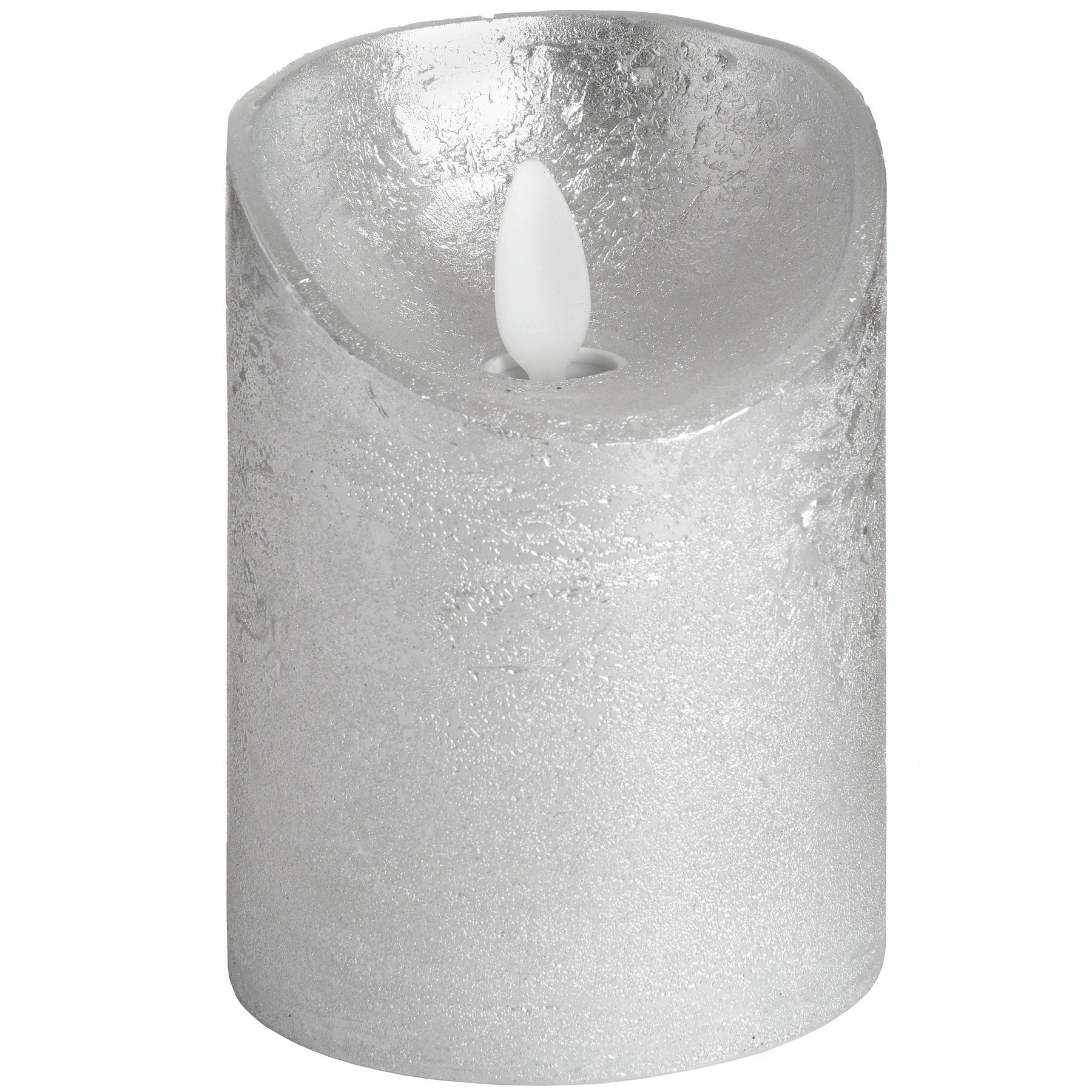 Hill 1975 Luxe Collection 3.5 x 9 Silver Flicker Flame LED Wax Candle, Mixed, 0 x 9 x 23 cm