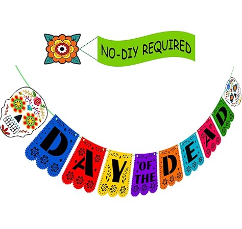 Party Supplies Happy Storm Day Of The Dead Banner Dia De Los