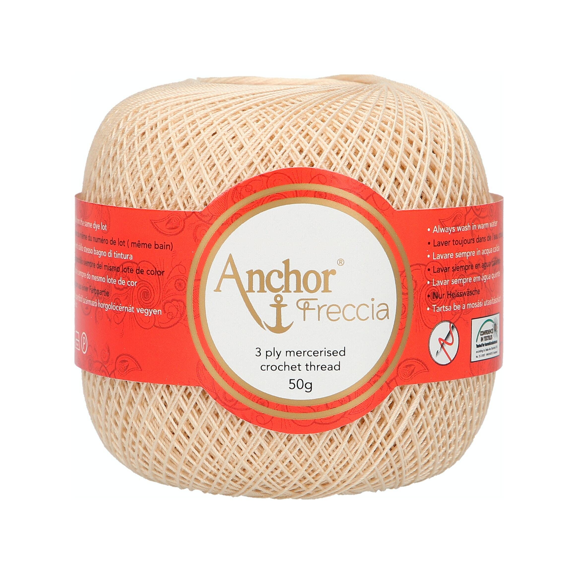 Anchor 4771016 00387 Crochet Yarn, Cotton, Beige