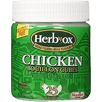Herb-Ox Bouillon Cubes Chicken Bouillon 25 Ct 3.33-oz (Gluten Free)